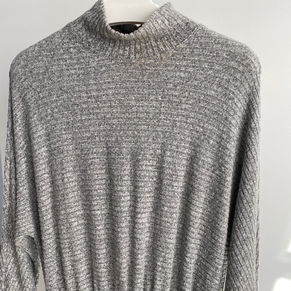 SATURDAY/SUNDAY Anthropologie Mariah Ribbed Knit Midi Dress Small Grey - Picture 6 of 9